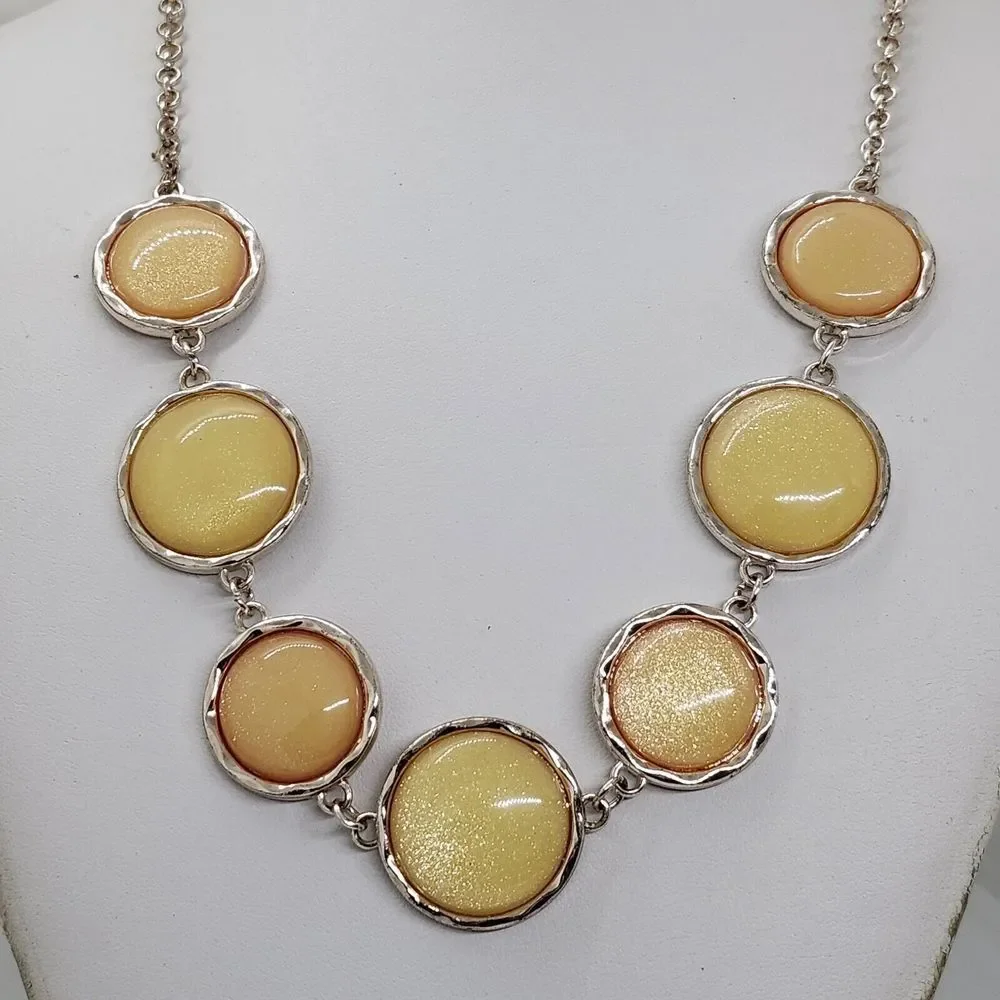 Rose Gold Tone Citrus Colors‎ Necklace